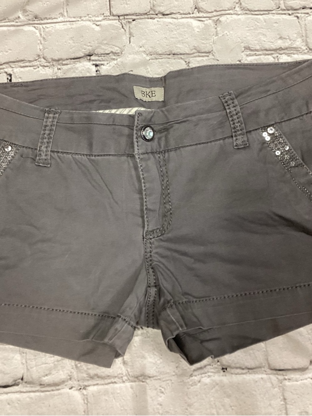 BKE Gray Women's Sequin Pocket Shorts